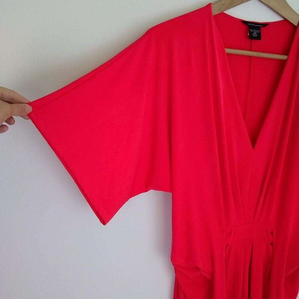 MODA | Mini Flutter Sleeve Dress in Rally Red | XS - Picture 5 of 8